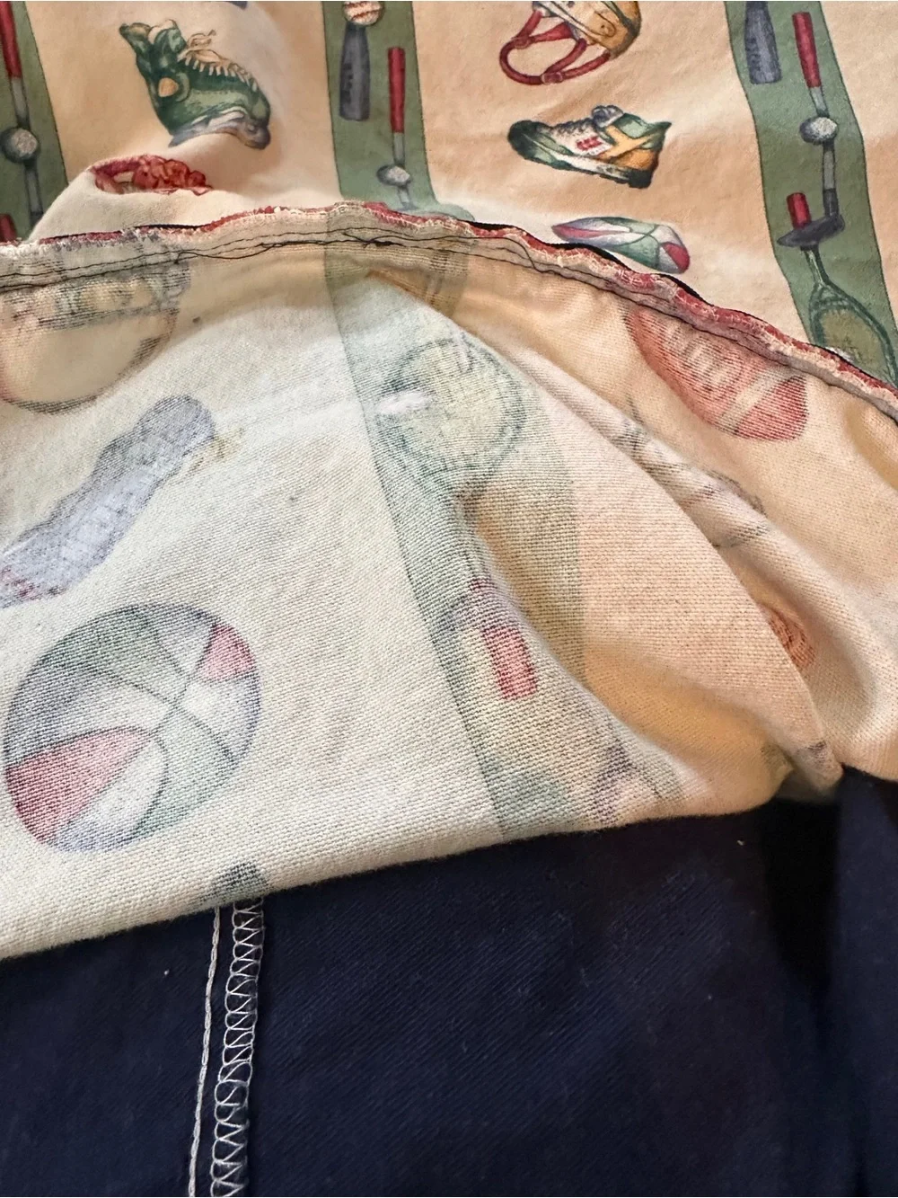 VTG 100% Cotton Duvet Cover Bloomcraft  Football Basketball Soccer Golf Striped